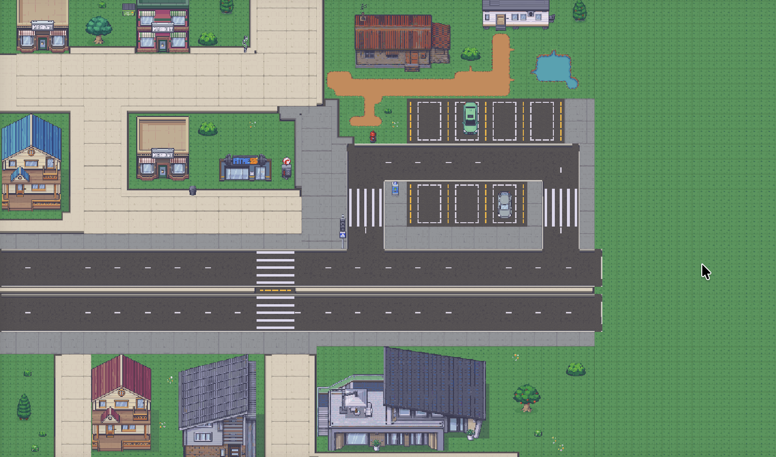 The first version of the Past Connections starter town.